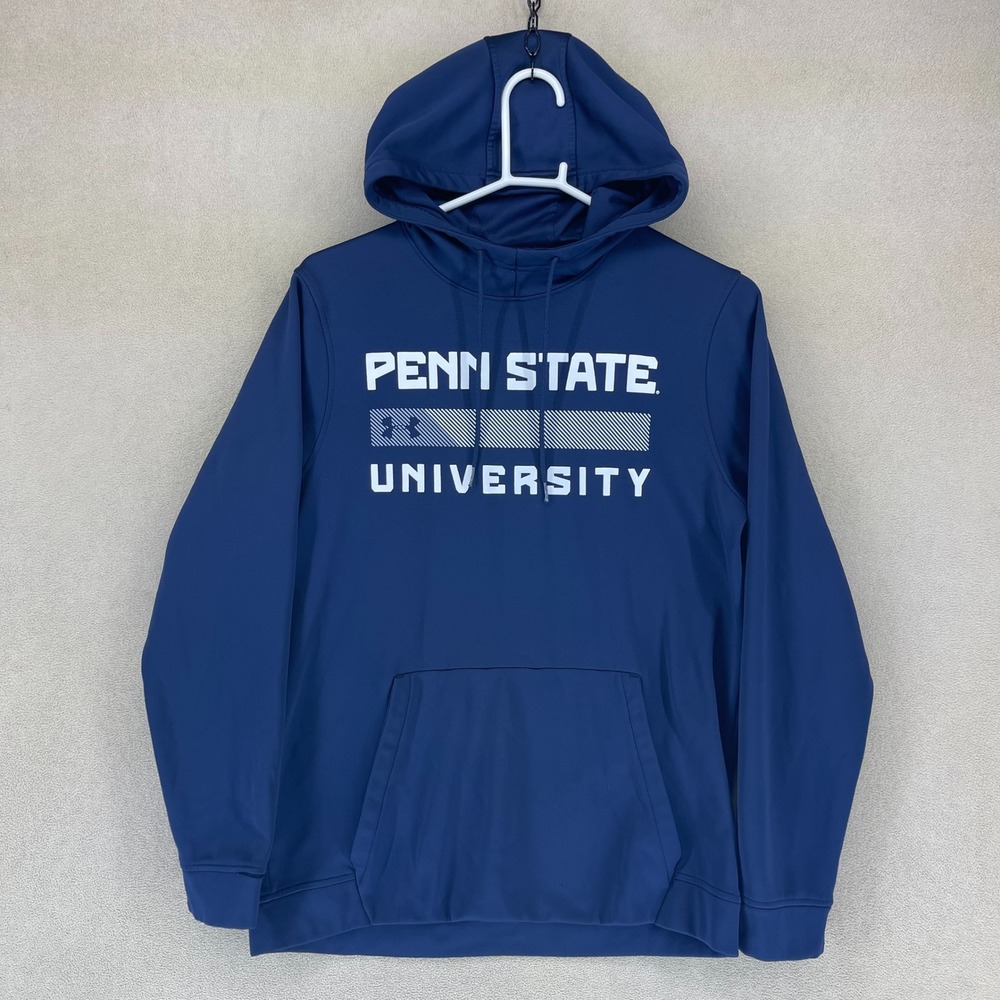 Under‎ Armour Penn State University Hoodie ColdGear Navy Blue Mens MD